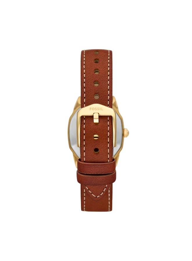 FOSSIL Women's Wo Harlow Three-Hand Medium Brown Leather Watch ES5364 - 27mm  - Image 3