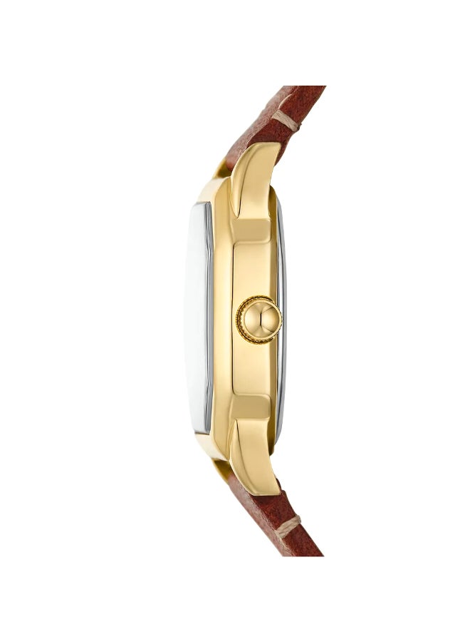 FOSSIL Women's Wo Harlow Three-Hand Medium Brown Leather Watch ES5364 - 27mm  - Image 2