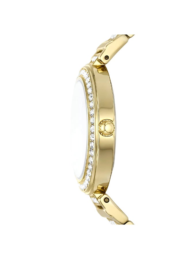 FOSSIL Women's Wo Karli Three-Hand Gold-Tone Stainless Steel Watch BQ3985 - 34mm  - Image 2