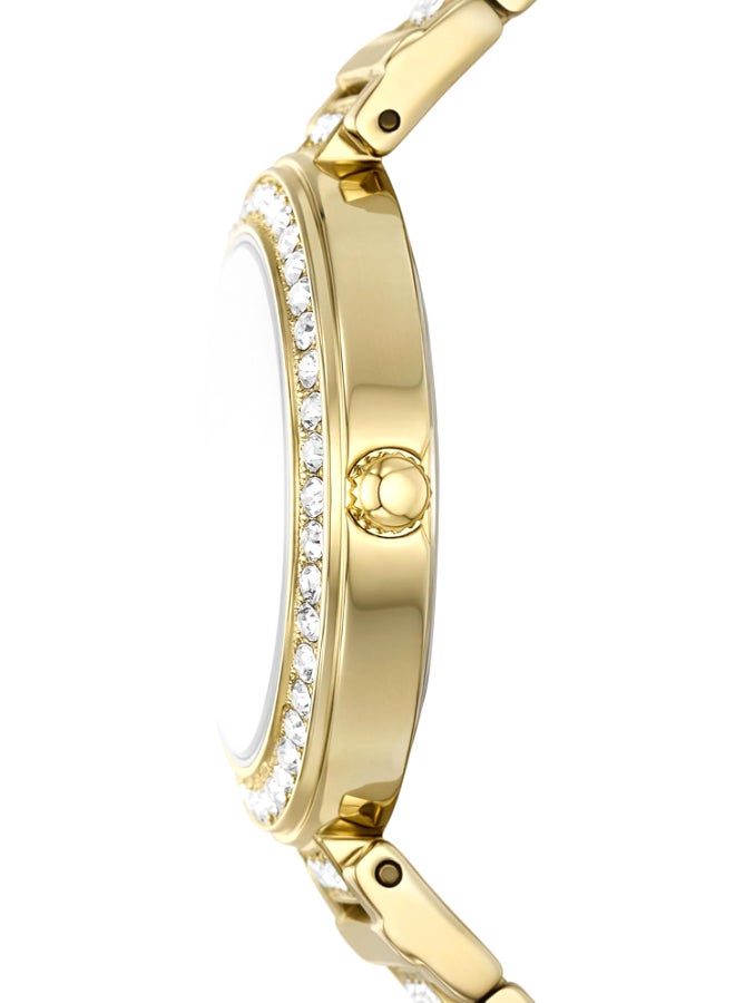 FOSSIL Women's Wo Karli Three-Hand Gold-Tone Stainless Steel Watch BQ3985 - 34mm  - Image 2