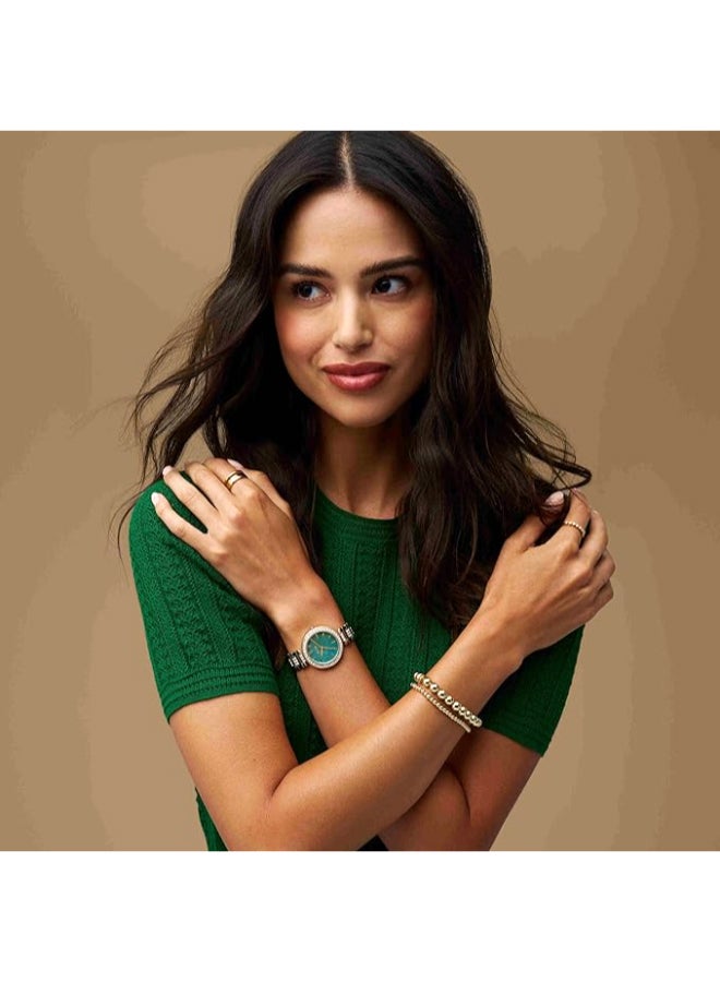 FOSSIL Women's Wo Karli Three-Hand Gold-Tone Stainless Steel Watch BQ3985 - 34mm  - Image 4