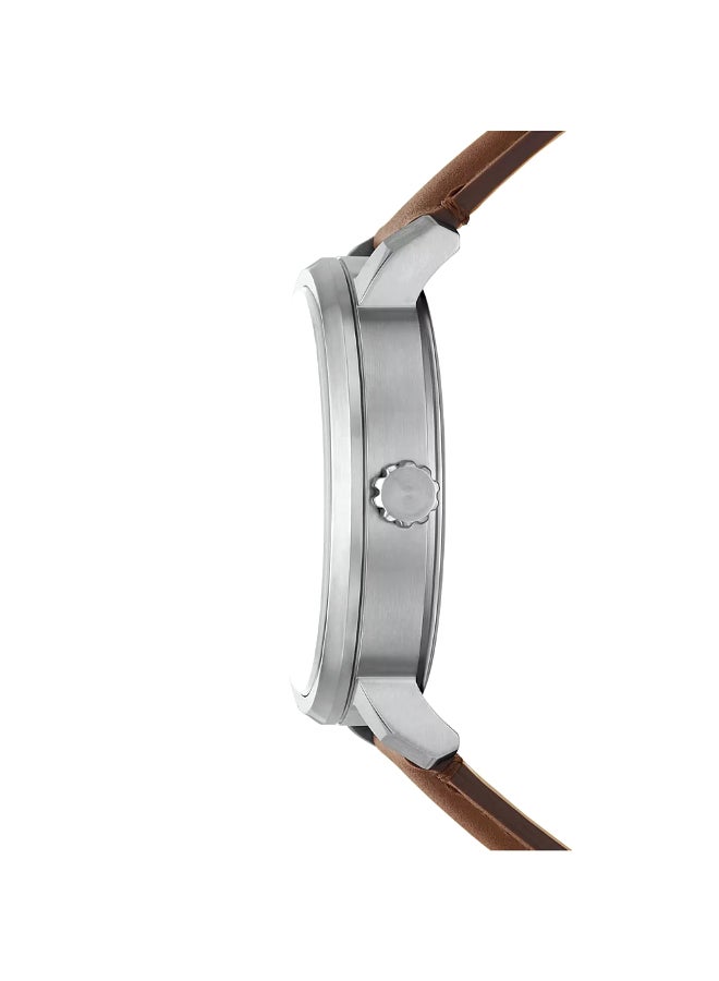 FOSSIL Men's Rhett Multifunction Brown Leather Watch BQ2908 - 43mm  - Image 2