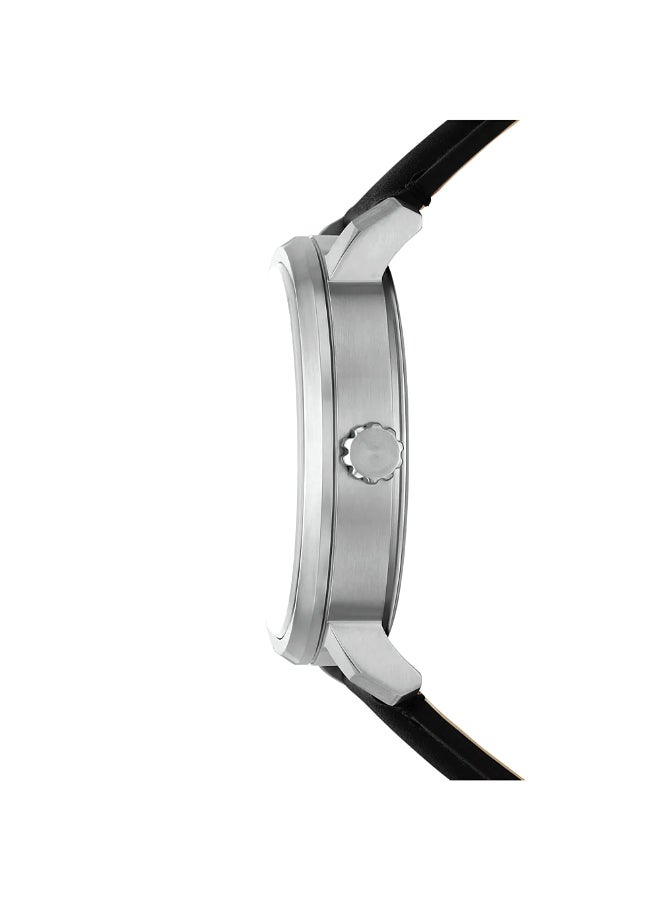 FOSSIL Men's Rhett Multifunction Black Leather Watch BQ2906 - 43mm  - Image 2