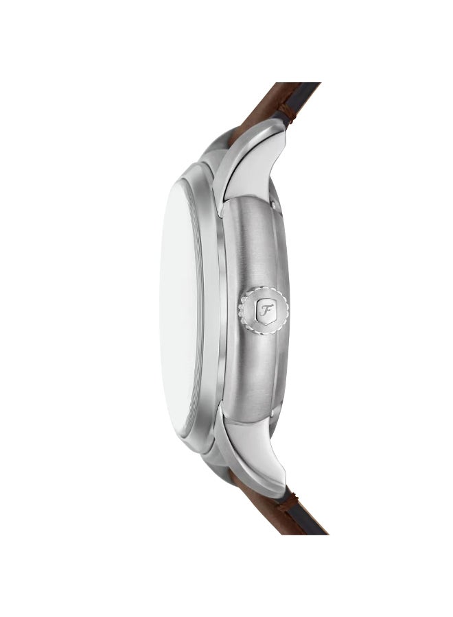 FOSSIL Men's Heritage Automatic Brown Leather Watch ME3264  - Image 2