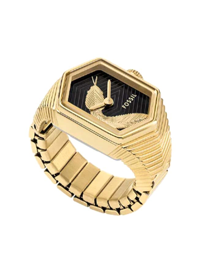 FOSSIL Women's Wo Watch Ring Two-Hand Gold-Tone Stainless Steel ES5382  - Image 1