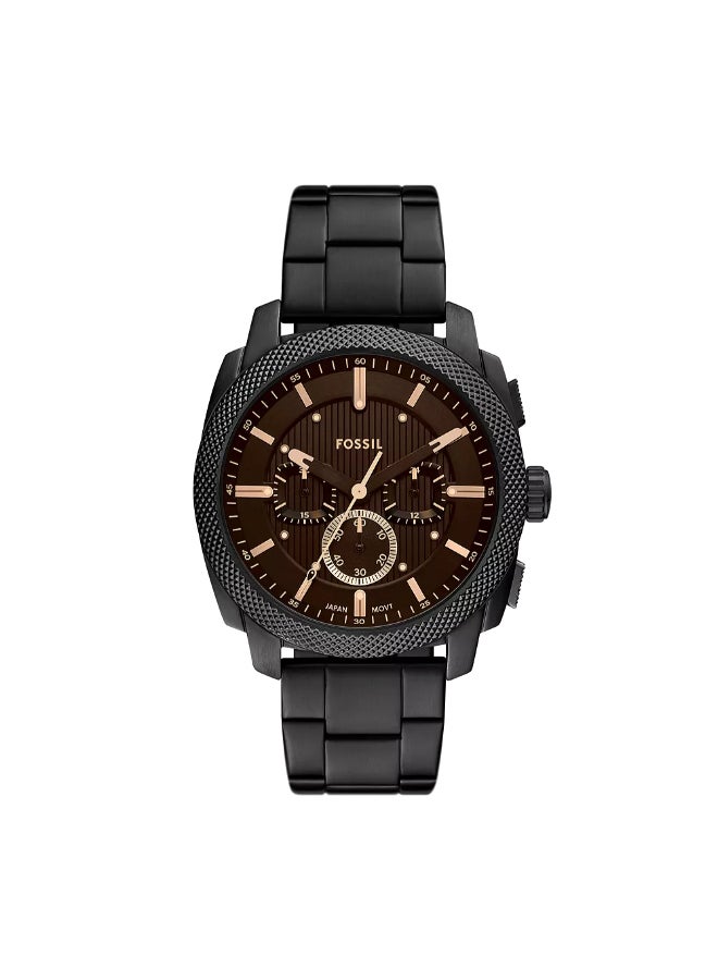 FOSSIL Men's Machine Chronograph Black Stainless Steel Watch FS6097 - 44mm  - Image 1