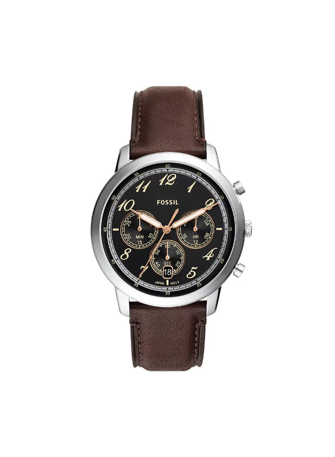 FOSSIL Men's Wo Neutra Chronograph Brown Leather Watch FS6024 - 44mm  - Image 1