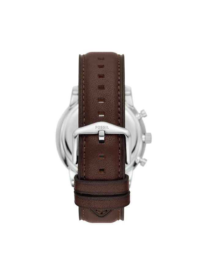 FOSSIL Men's Wo Neutra Chronograph Brown Leather Watch FS6024 - 44mm  - Image 3
