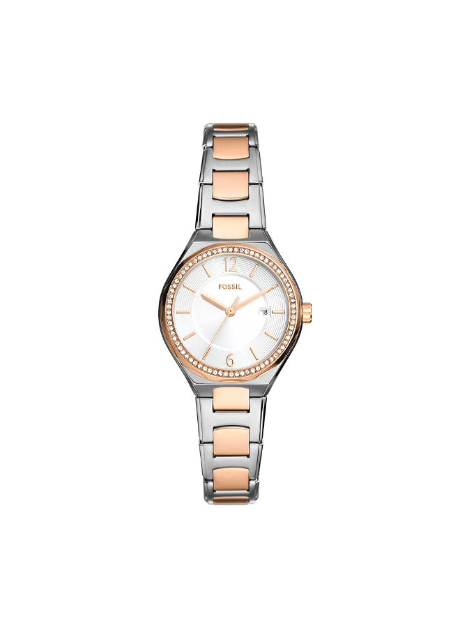 FOSSIL Women's Wo Eevie Three-Hand Date Two-Tone Stainless Steel Watch BQ3955  - Image 1