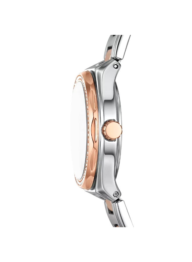 FOSSIL Women's Wo Eevie Three-Hand Date Two-Tone Stainless Steel Watch BQ3955  - Image 2