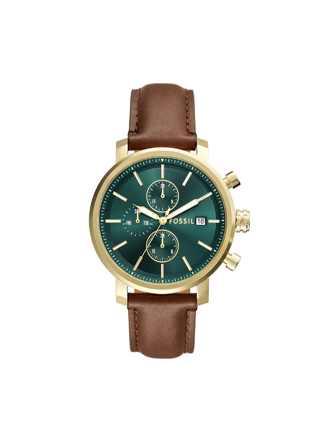 FOSSIL Men's Rhett Multifunction Brown Leather Watch BQ2892  - Image 2