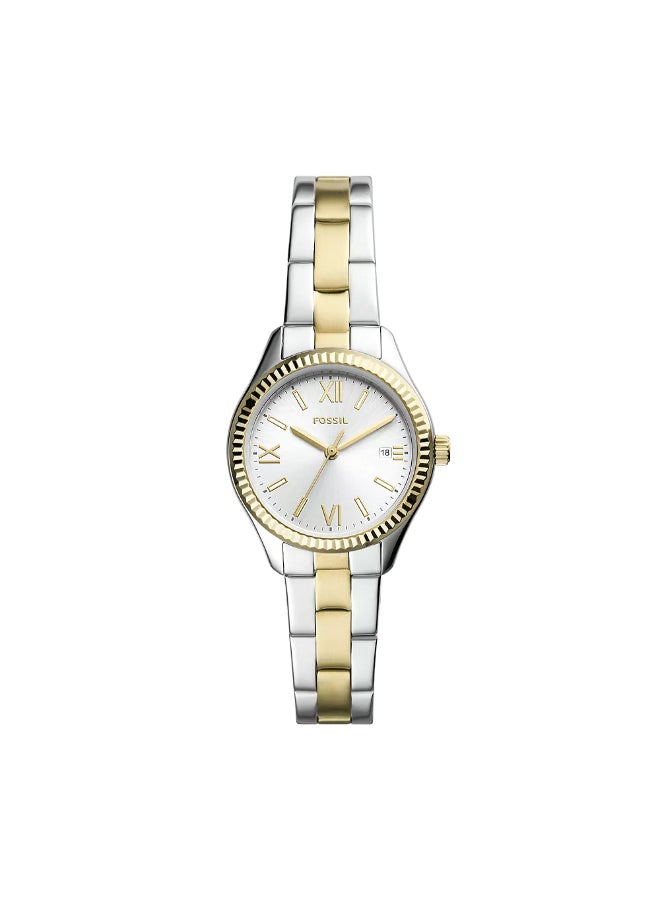 فوسيل ساعة وراي ثلاثية اليدين بتأريخ من الفولاذ المقاوم للصدأ ثنائية اللون BQ3927 - 30 مم - Image 1