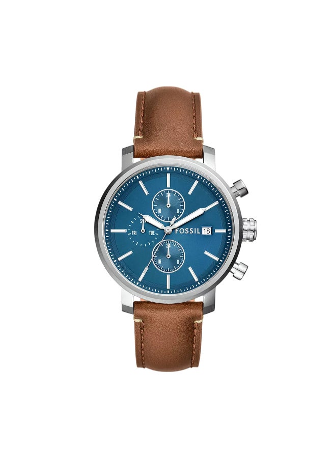 FOSSIL Men's Rhett Multifunction Brown LiteHide™ Leather Watch BQ2847 - 42mm  - Image 1