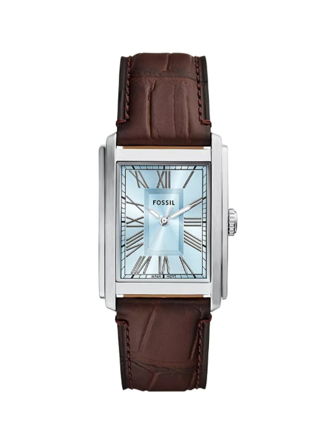 FOSSIL Men's Carraway Three-Hand Brown Croco Leather Watch FS6110 - 30mm  - Image 1