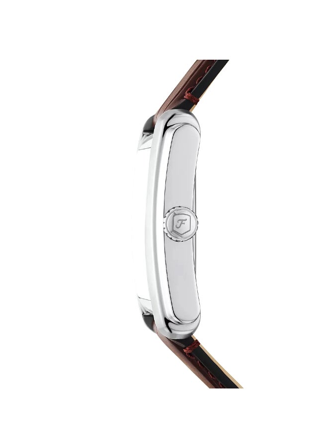 FOSSIL Men's Carraway Three-Hand Brown Croco Leather Watch FS6110 - 30mm  - Image 3