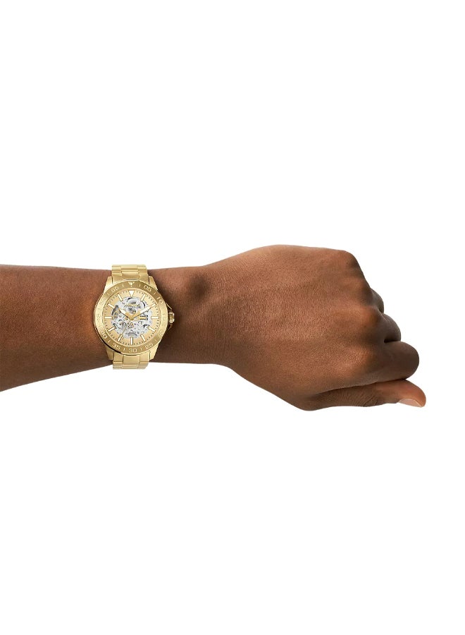 FOSSIL Men's Bannon Automatic Gold-Tone Stainless Steel Watch BQ2680 - 45mm  - Image 4