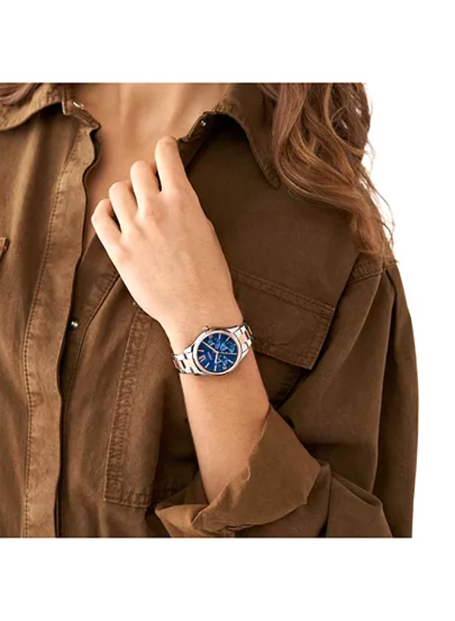 FOSSIL His and Hers Multifunction Two-Tone Stainless Steel Watch Set BQ2736SET - Image 2