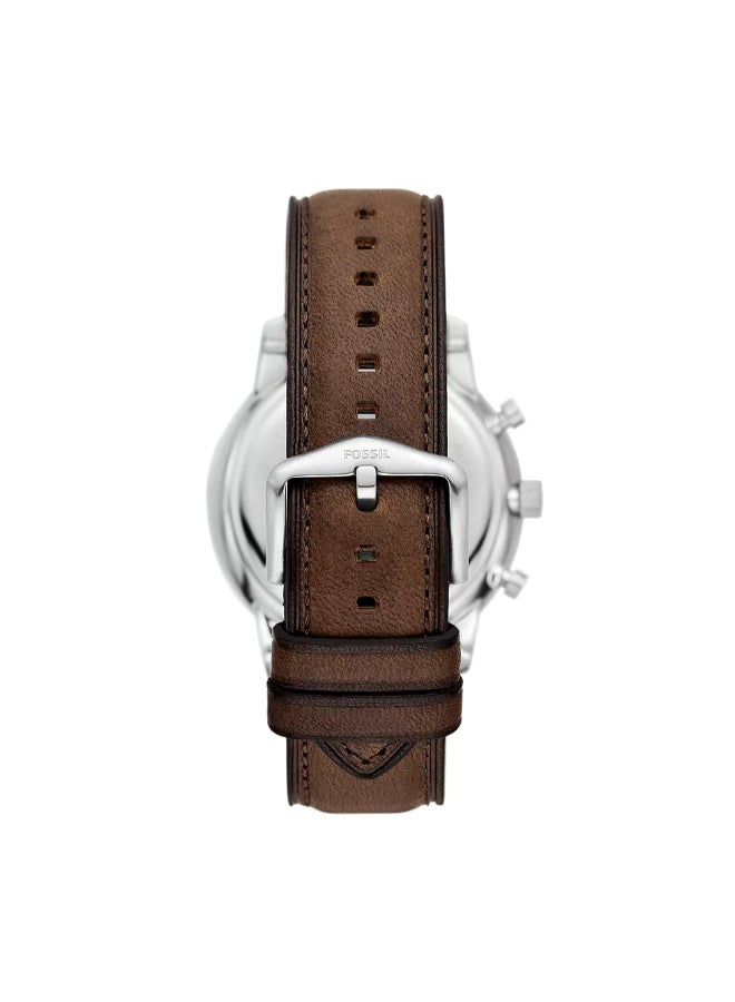 FOSSIL - Men's Wo Neutra Chronograph Brown Leather Watch FS6022 - 44mm - Image 1