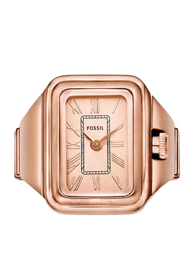 FOSSIL Women's Wo Raquel Watch Ring Two-Hand Rose Gold-Tone Stainless Steel ES5345  - Image 3