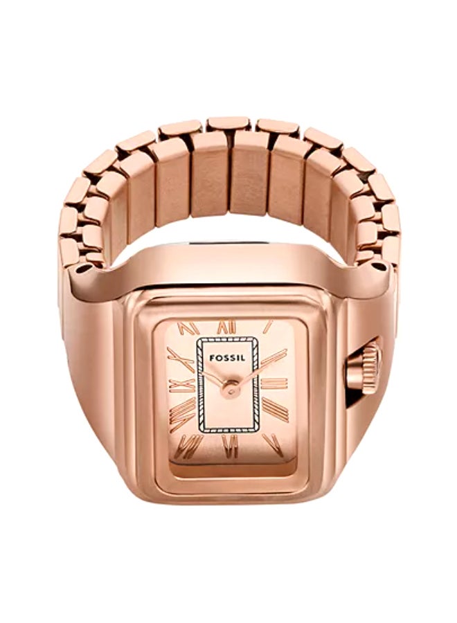FOSSIL Women's Wo Raquel Watch Ring Two-Hand Rose Gold-Tone Stainless Steel ES5345  - Image 4