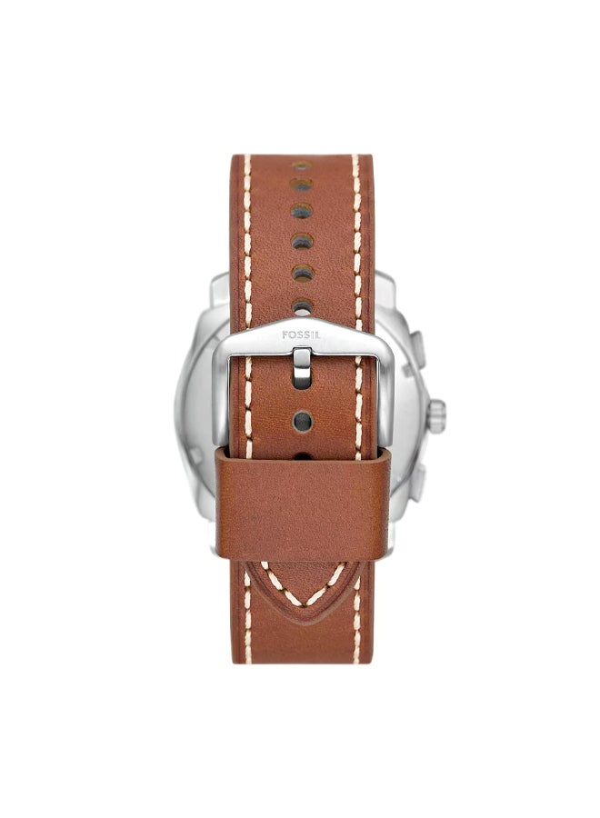 FOSSIL Men's Machine Chronograph Brown Leather Watch FS6059 - 42mm  - Image 3