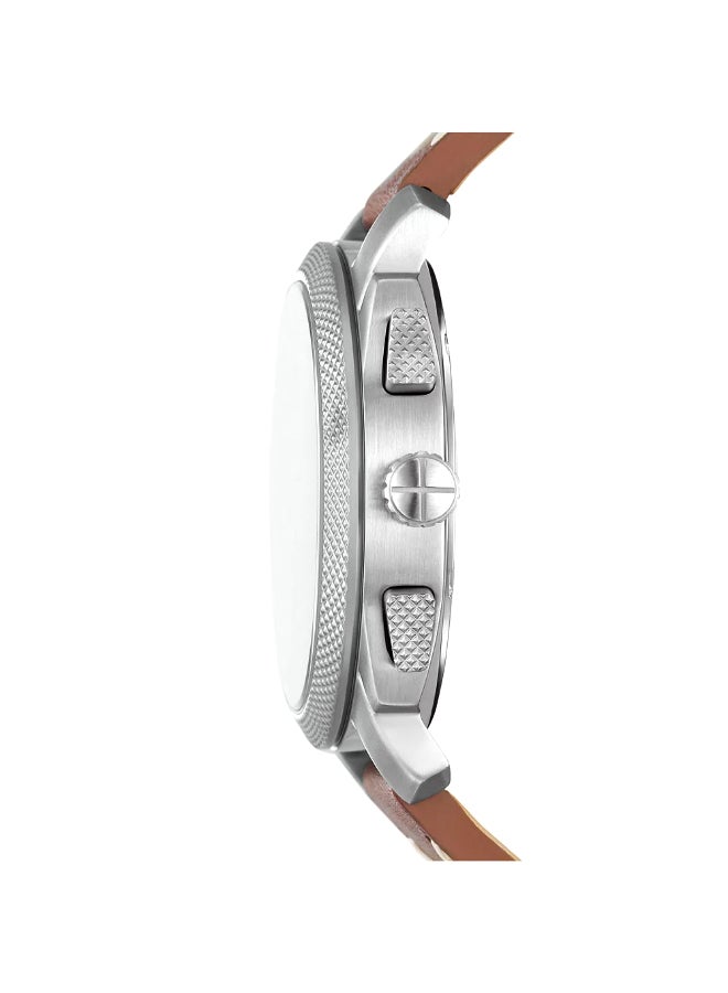 FOSSIL Men's Machine Chronograph Brown Leather Watch FS6059 - 42mm  - Image 2