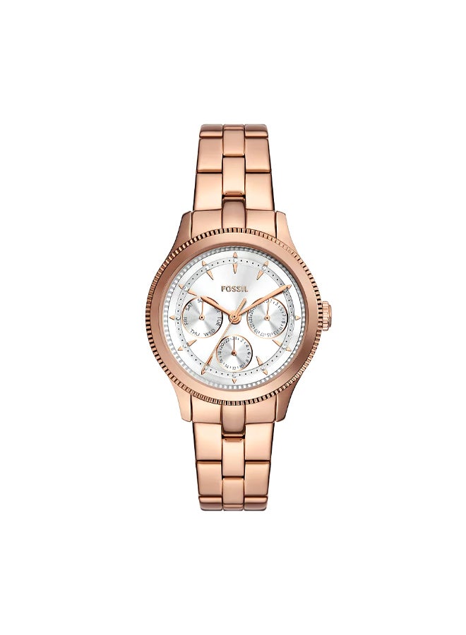 FOSSIL Women's Wo Brynn Multifunction Rose Gold-Tone Stainless Steel Watch BQ3993 - 38mm  - Image 1