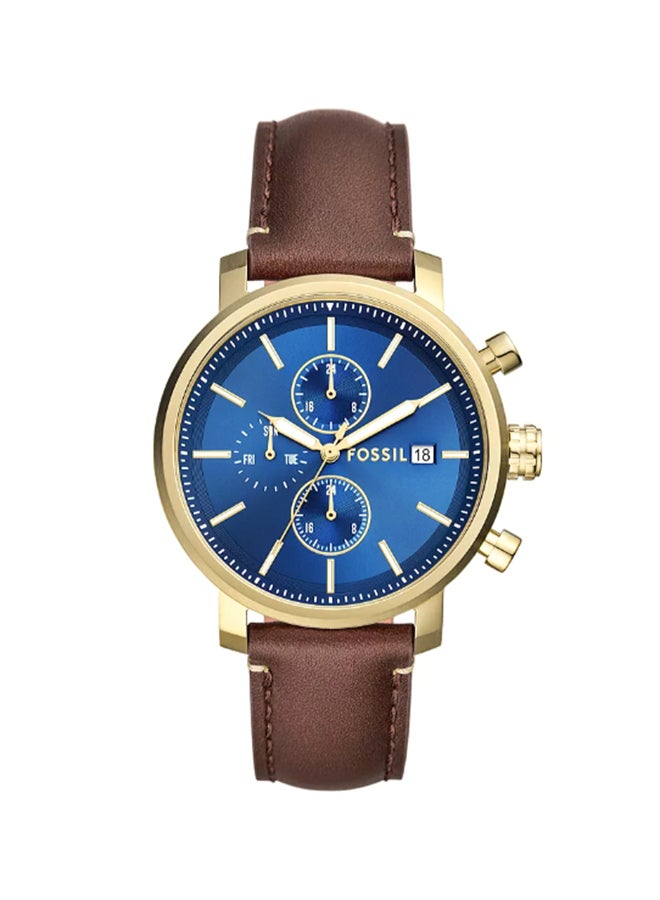 FOSSIL Men's Rhett Multifunction Brown LiteHide™ Leather Watch BQ2848 - 42mm  - Image 1