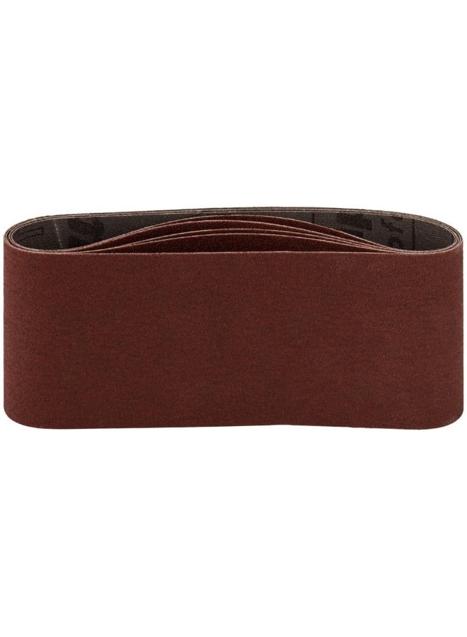 Makita P-37122 Sander Belt for 9910 Belt Sander 5-Pieces, 76 mm x 457 mm Size Red - Image 1