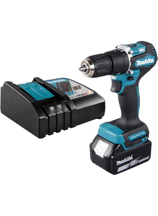 Makita DHP487RF1J 18V Lithium-Ion Cordless Hammer Driver Drill Set Multicolour Compact  - Image 1