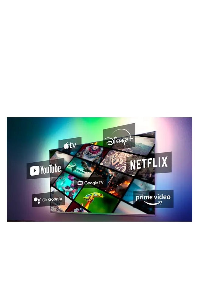 Philips - 55 Inch 4K Ultra HD Smart Google TV with Hands-Free Voice Control Dolby Vision Atmos HDR10 with built-in Google Assistant (2025 Model) 55PUT7110/56 - Black 55PUT7110/56 black - Image 1
