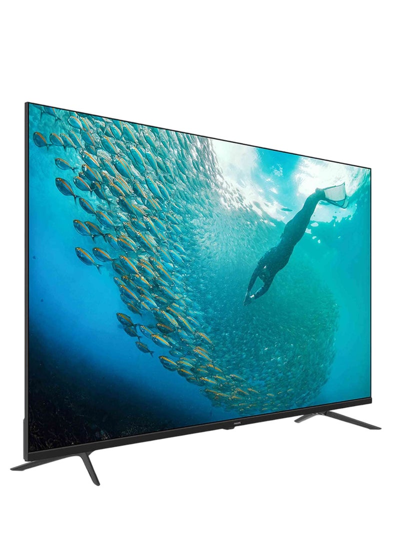 Philips - 55 Inch 4K Ultra HD Smart Google TV with Hands-Free Voice Control Dolby Vision Atmos HDR10 with built-in Google Assistant (2025 Model) 55PUT7110/56 - Black 55PUT7110/56 black - Image 1