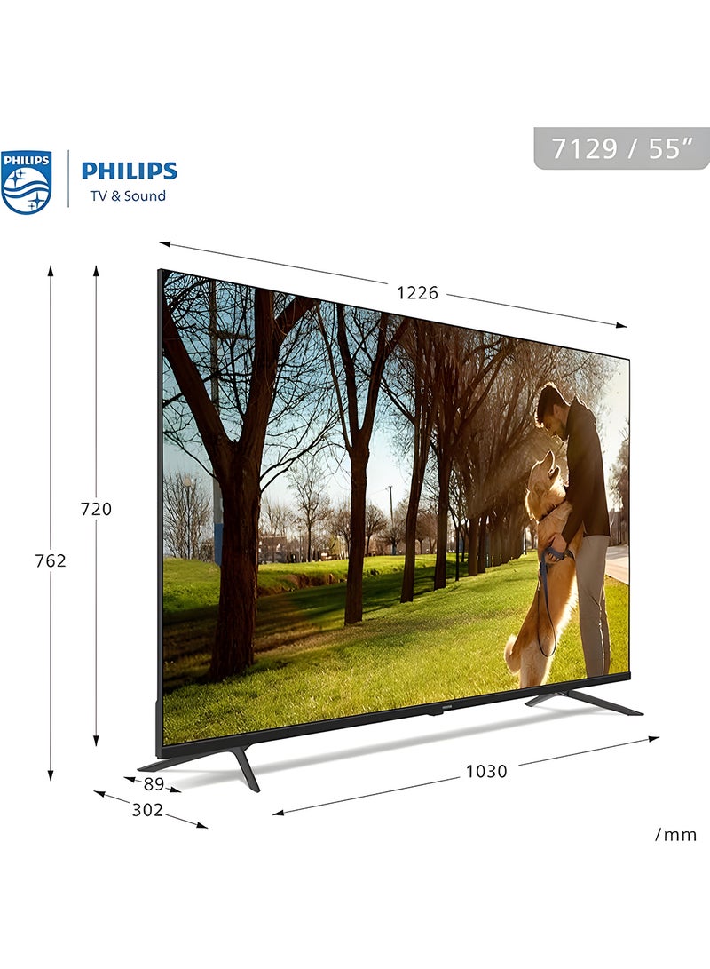 Philips 55 Inch 4K Ultra HD Smart Google TV with Hands-Free Voice Control Dolby Vision Atmos HDR10 with built-in Google Assistant (2025 Model) 55PUT7110/56 - Black 55PUT7110/56 black  - Image 5