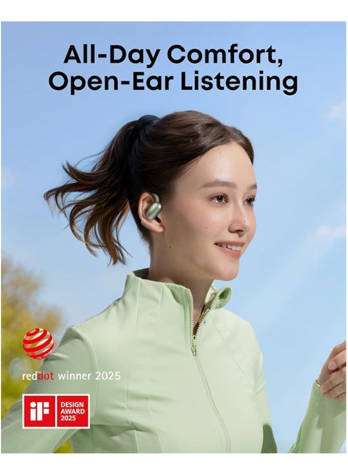 Soundcore AeroFit 2 by Anker, Open-Ear Headphones, Adjustable Ear Hooks, Snug Fit, Rich Bass, Hi-Res, 42H Playtime, Bluetooth 5.4, IP55, AI Clear Calls, Wireless Charging,Translation Earbuds Real Time Green  - Image 2