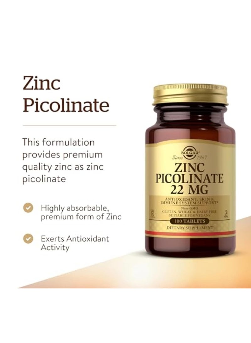 Solgar Zinc Picolinate, 100 Tablets - Image 2