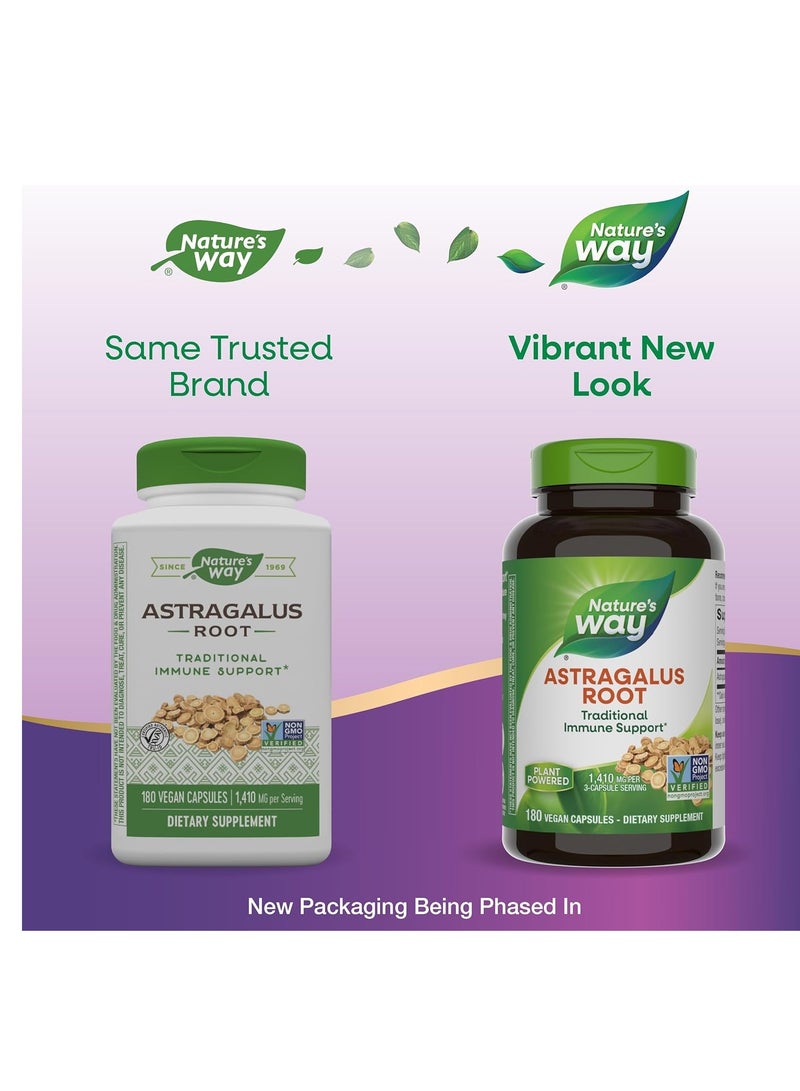 Nature's Way Astragalus Root, 470 mg, 180 Veggie Caps - Image 2
