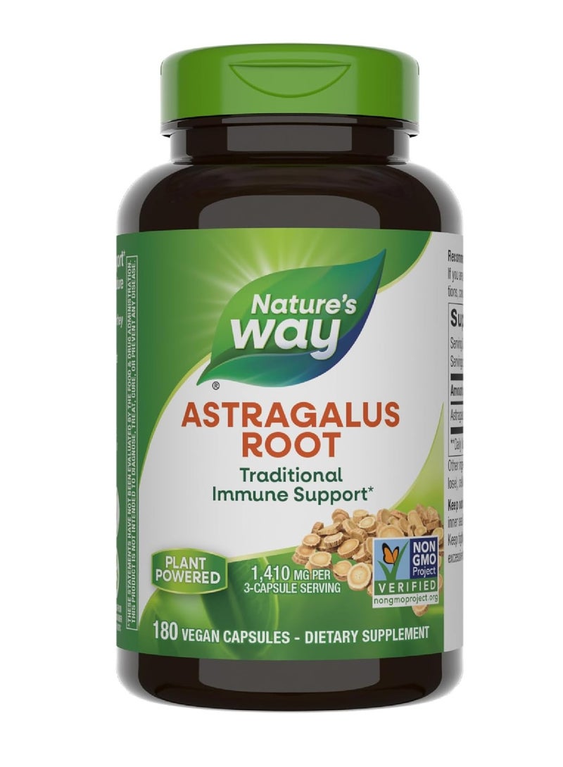 Nature's Way Astragalus Root, 470 mg, 180 Veggie Caps - Image 1