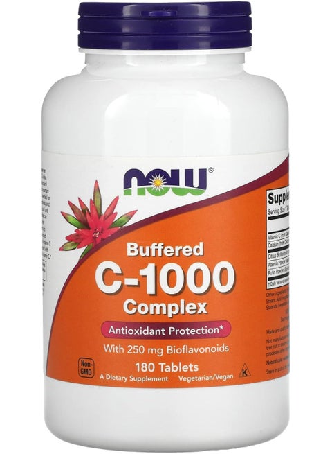 C-1000 Buffered C with 250mg Bioflavonoids Sustained Release 180 Tablets