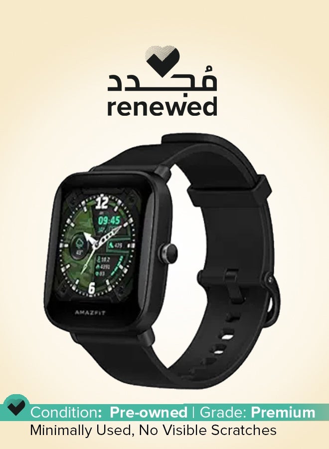 Amazfit 230 mAh Renewed - Bip U Pro Smart Watch With Built-In Alexa Black - Image 1