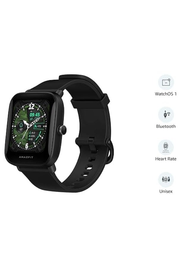 Amazfit 230 mAh Renewed - Bip U Pro Smart Watch With Built-In Alexa Black - Image 2