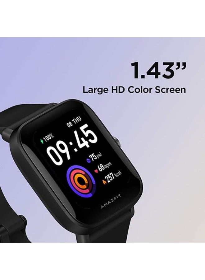 Amazfit 230 mAh Renewed - Bip U Pro Smart Watch With Built-In Alexa Black - Image 3