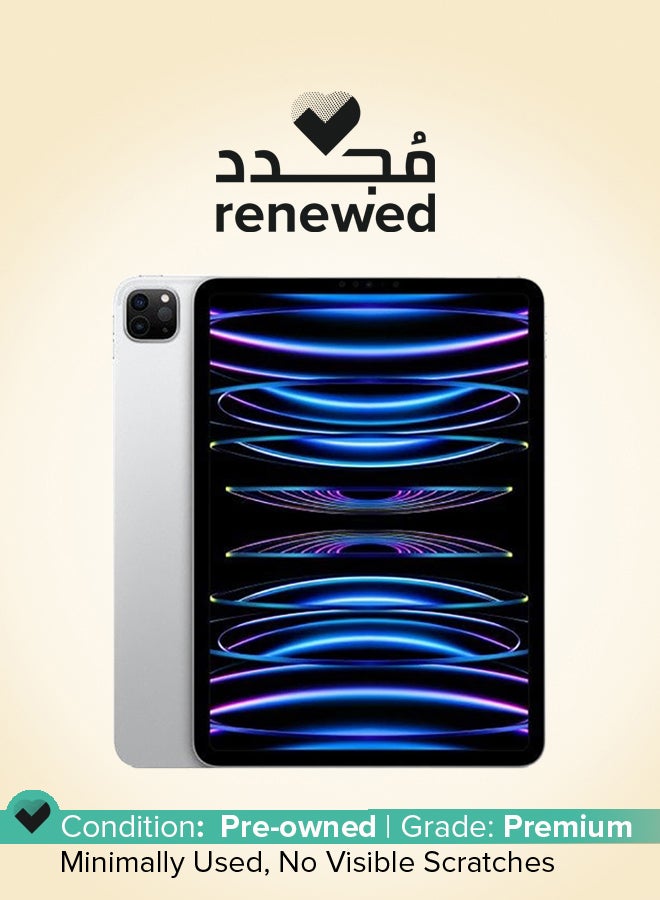 Apple Renewed - iPad Pro 2022 (4th Gen) 11-Inch 128GB WiFi Silver - International Version - Image 1