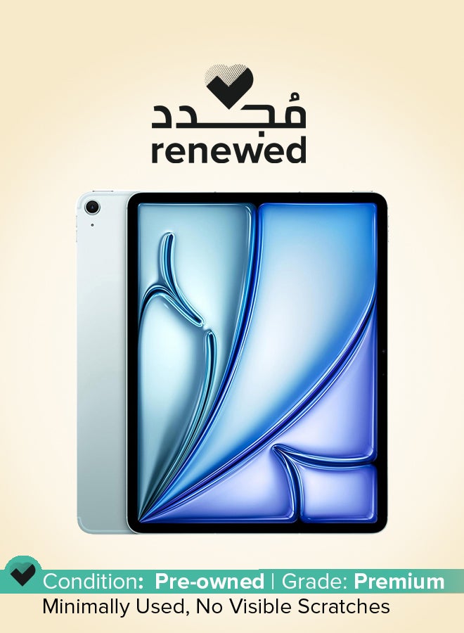 Apple Renewed - iPad Air 2024 (6th Gen) M2 13-Inch 128GB Blue 5G - International Version - Image 1