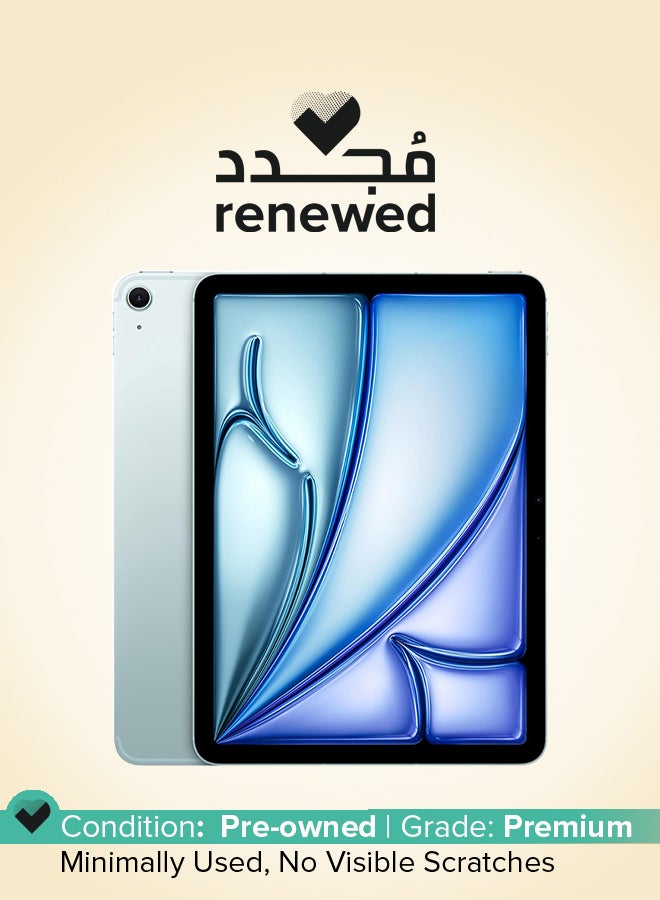 Apple Renewed - iPad Air 2024 (6th Gen) M2 11-Inch 128GB Blue Wi-Fi - International Version  - Image 1