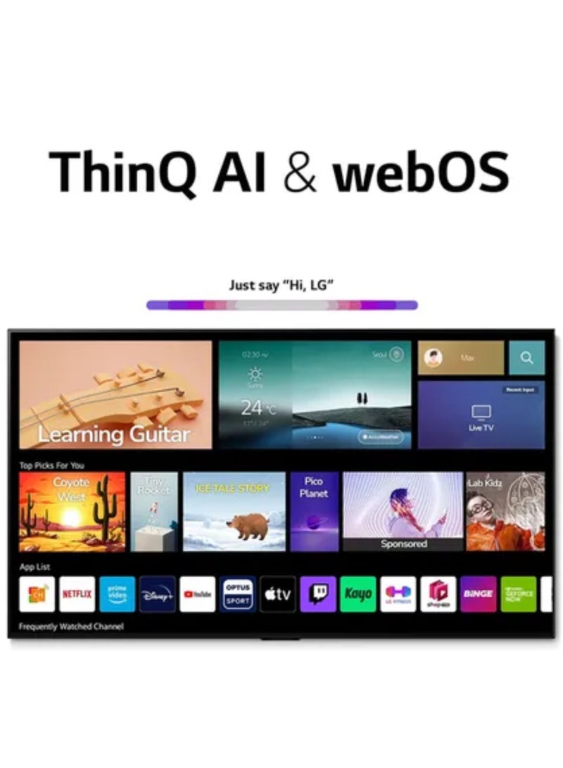 إل جي 65-inch Nanocell 4k Smart Tv Nano75 Webos 22 Α5 Gen5 Ai Processor 4k Hdr10 Pro Ai Sound Pro Thinq Ai 2022 Model 65nano75sqa Black 65NANO75SQA Black  - Image 4