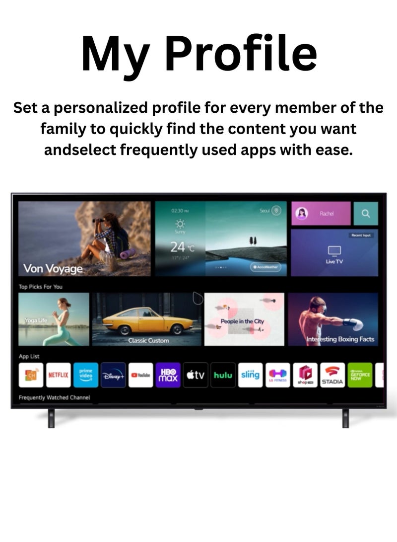 LG - 65-Inch NanoCell 4K Smart TV (NANO80), webOS 22, α5 Gen5 AI Processor 4K, Active HDR10 Pro, AI Sound Pro, ThinQ AI, HGiG, ALLM, 60Hz, Magic Remote – 2022 Model 65NANO80SQA Black - Image 1