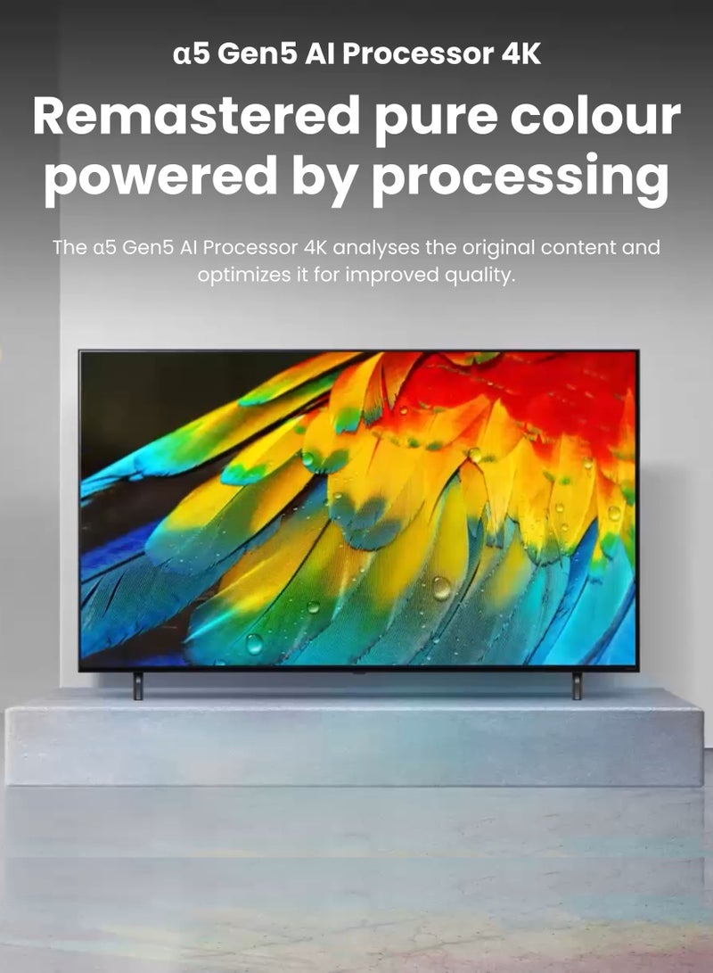 LG - 65-Inch NanoCell 4K Smart TV (NANO80), webOS 22, α5 Gen5 AI Processor 4K, Active HDR10 Pro, AI Sound Pro, ThinQ AI, HGiG, ALLM, 60Hz, Magic Remote – 2022 Model 65NANO80SQA Black - Image 1