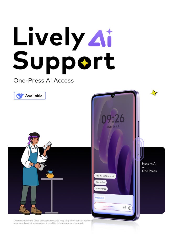 ITEL City 100 Dual SIM Fairy Purple 4+8GB RAM 256 GB 4G Middle East Version  - Image 5