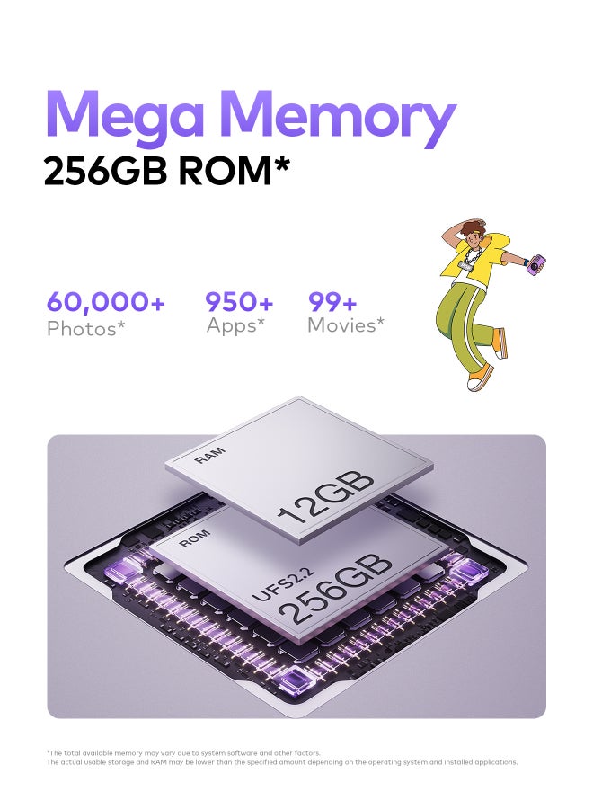 ITEL City 100 Dual SIM Fairy Purple 4+8GB RAM 256 GB 4G Middle East Version  - Image 2