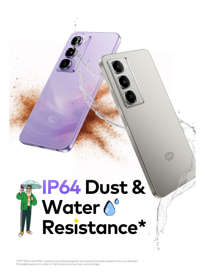 ITEL City 100 Dual SIM Fairy Purple 4+8GB RAM 256 GB 4G Middle East Version  - Image 3